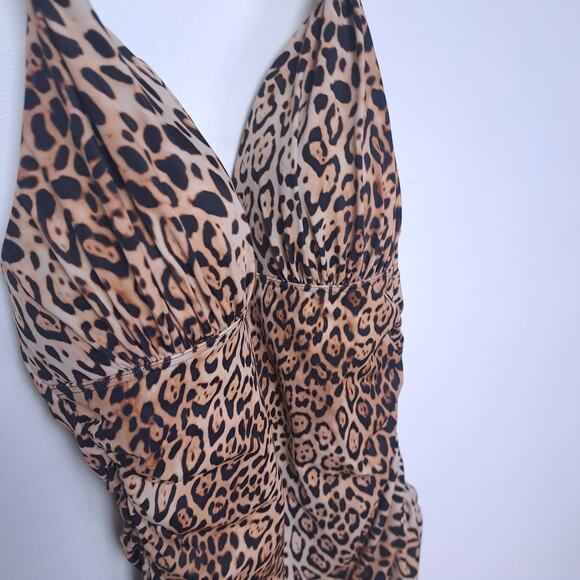 Victoria's Secret One Piece Bathing Suit Womens Medium Leopard Animal Print - Picture 5 of 8